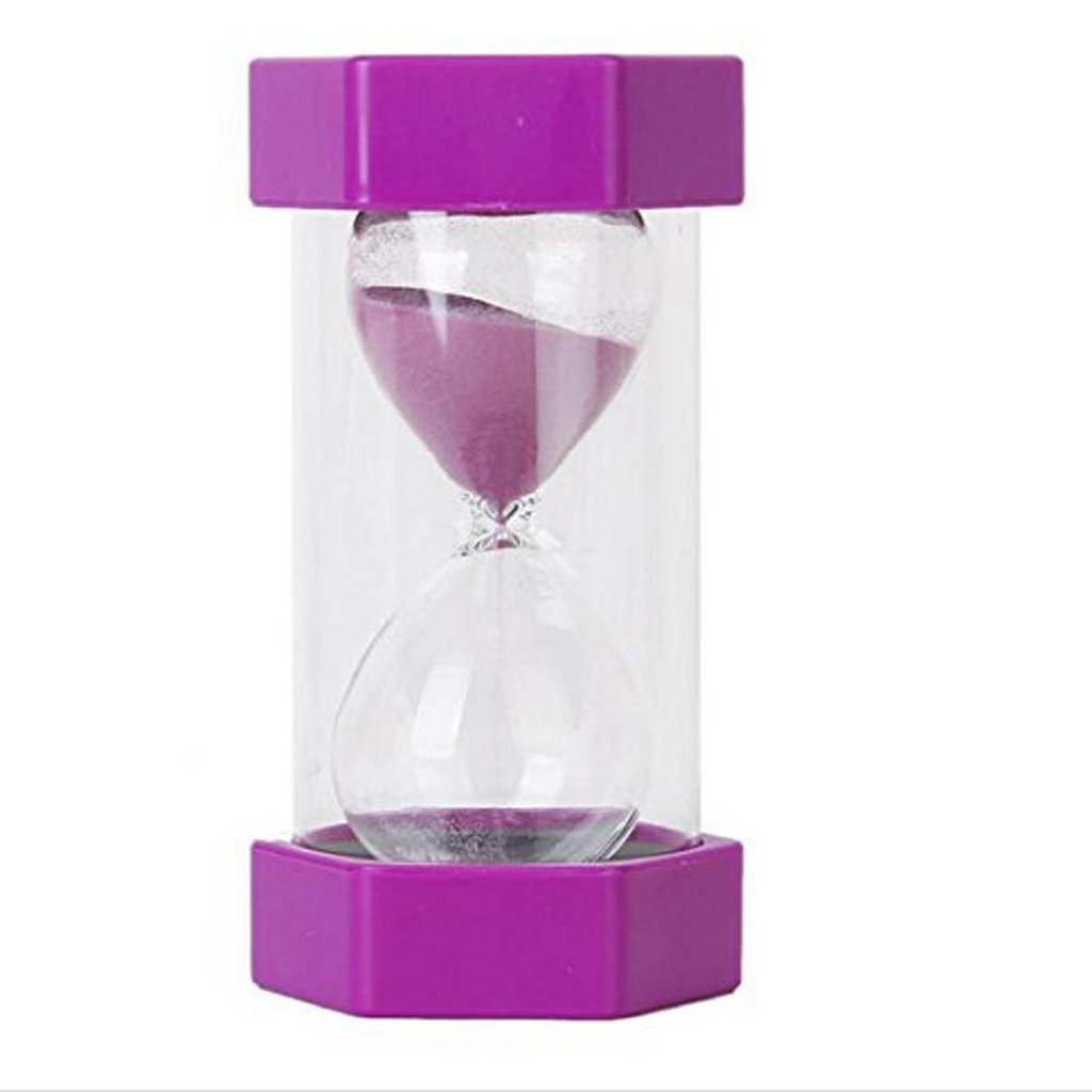 Winterworm Security Safety Fashion Hourglass Sand Timer Teacher Created Resources and Children Brush Their Teeth Kitchen Countdown (15 minutes, Purple)