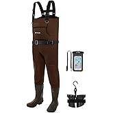 TIDEWE Neoprene Waders, Cleated Bootfoot Men Chest Waders, Waterproof Fishing & Hunting Neoprene Chest Waders