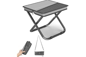 HILIMSE Compact Folding Stool for Adults Design and Portable Backpacking Stool with Handbag Style,Lightweight Mini Chair for Camping,Travel, Fishing and More Outdoor Activities