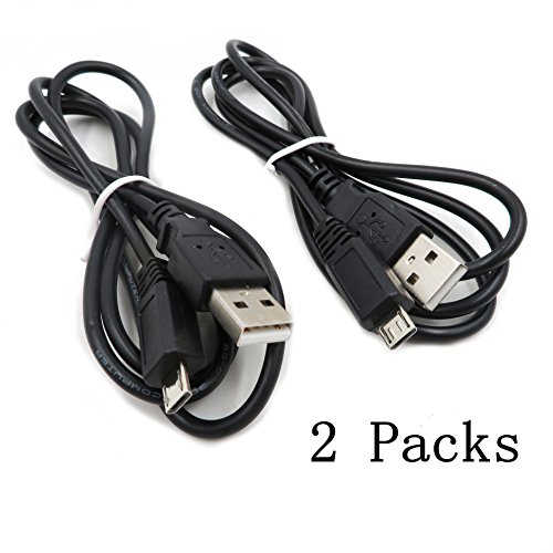 EEkiimy 2 Packs Replacement USB Charger Cable + USB Data Cable Cord For Sony Alpha a6000 ILCE-6000 L 6000B Camera Sony A6000 USB Cord Sony Alpha A6000 USB Cord