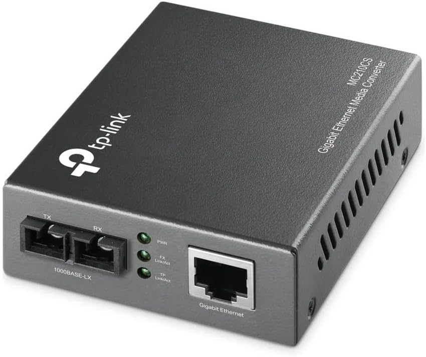 TP-Link MC210CS Gigabit Media Converter 1000Base-LX Fiber to Ethernet SC 20km