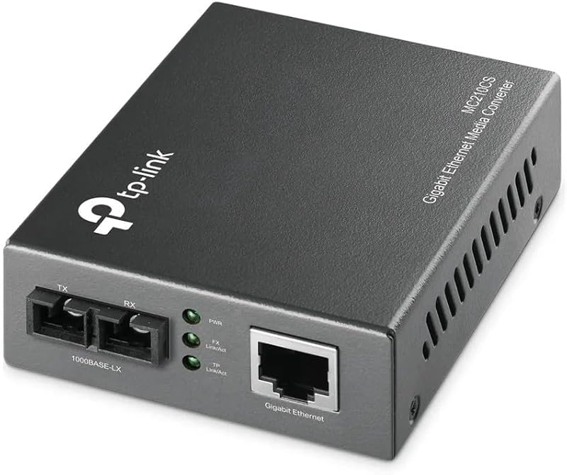 TP-Link MC210CS Gigabit Media Converter 1000Base-LX Fiber to Ethernet SC 20km