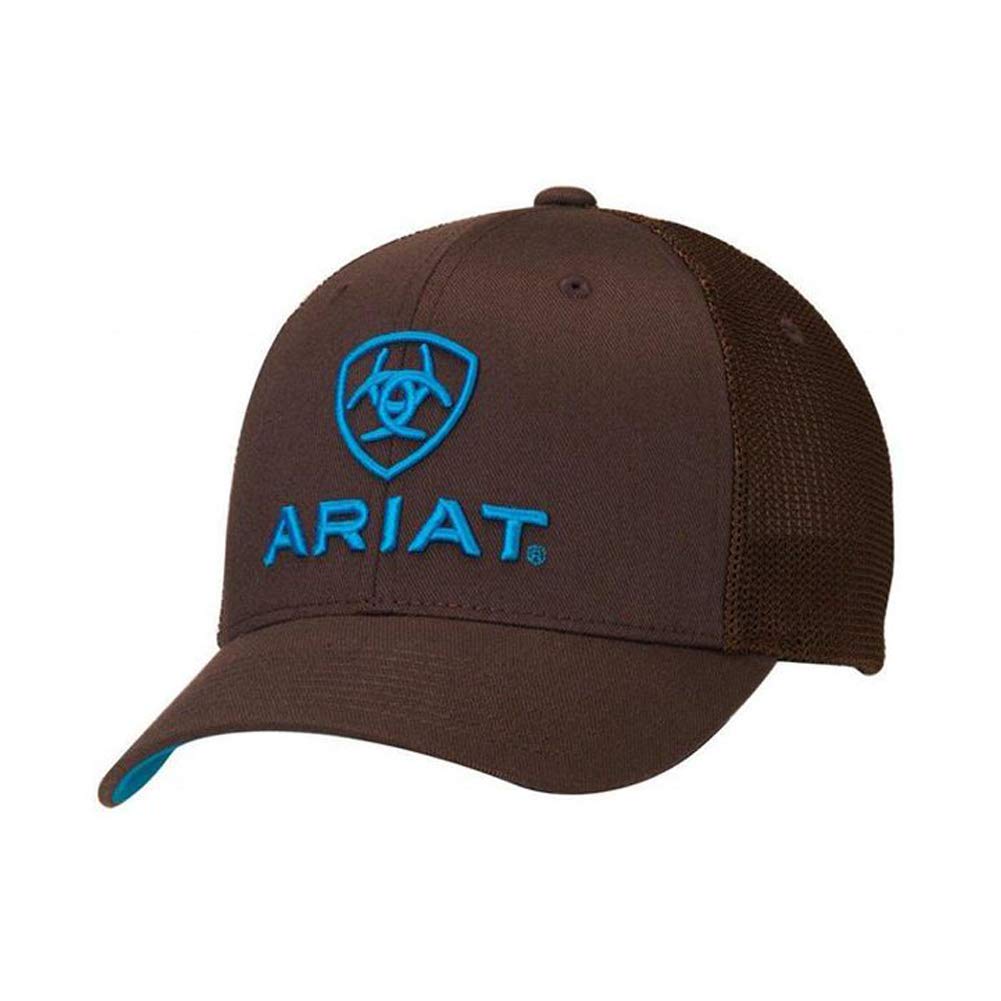 ARIAT Men's Brown Blue Half Mesh Hat, Small/Medium Amazon.in Clothing