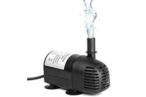AEO 12V-24V DC Brushless Submersible Water Pump 196 GPH for Solar Fountain Hydroponics and Aquaponics