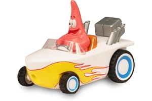 NKOK Spongebob Squarepants Pull Back Patrick Hot Rod Boat, Pull Back and Watch Patrick Zoom, No Batteries, No Controls, No Hassle, Fun–Fast–Portable, Great Gift, Officially Nickoledeon Licensed