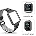 Fitbit Blaze Watch Bands Accessory, VODKE Silicone Ventilate Replacement Watch Band/Strap/Bracelet/Wristband With Frame For Fitbit Blaze Smart Fitness Watch Men Women Small Large(Black+Grey)