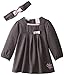 Calvin Klein Baby-Girls Infant Gray Dress with Headband