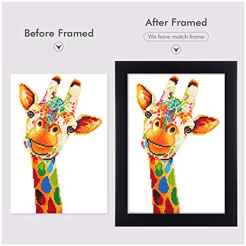 4 Diamond+Adults+Colorful+Rainstone+Giraffe