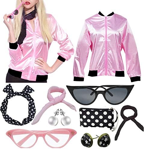50'S Costume Party Lady Jacket with Scarf