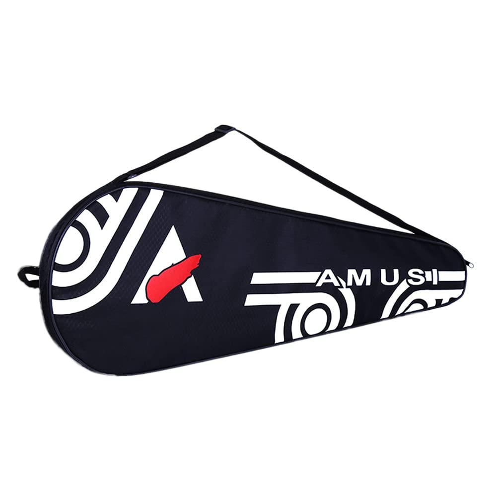 ITODA Portable Badminton Racket Bag Waterproof Dustproof Badmintons Carry Bag Lightweight Tennis Racquet Bag Sport Outdoor Racket Cover Case Single Shoulder Equipment Bags for Two Badminton Rackets