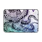 ALAZA Octopus Doormat Indoor/Outdoor Washable Garden Office Door Mat,Kitchen Dining Living Hallway Bathroom Pet Entry Rugs with Non Slip Backing