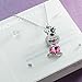 LADY COLOUR Animal Necklace for Daughter Granddaughter Gifts Present Lucky Dog Puppy Pendant Ruby Swarovski Crystals Annimal Jewelry for Women Her Christmas Birthday Gifts for Teens Girls Girlfriend