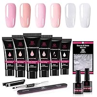 Makartt P-01 Poly Nail Gel Kit Builder Gel Nail Gel Nail Extension Gel Nail Enhancement Trial Kit Professional Nail Technician All-in-One French Kit