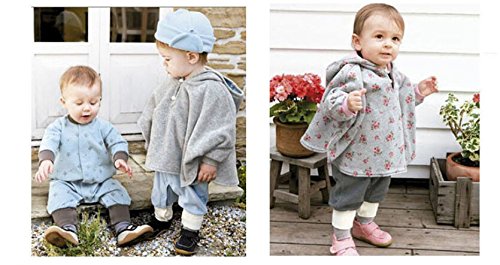 Winter Warm Double-side Wear Hood Cape Poncho Coat for toddler baby Girs Boys