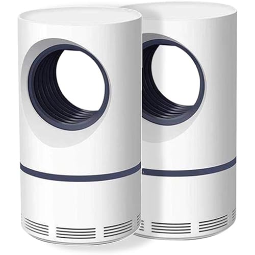 Bug Zapper Lamp by Boundery - LED Light Indoor Mosquito Killer & Bug Trap-USB Insect Repellent Plug in for 360-Degree Fly, Gnat, & Mosquito Trap - Bug Vacuum for Pesty House Flys (2-Pack)