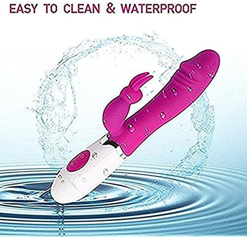 Poveysweet stimulation Dual Multi Speed Silicone Rabbits Massager - 16 Speed Red