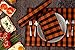 Urban Villa Cotton Dinner Napkins Set of 12, 20x20 Inche Soft Premium Cotton Napkins, Hotel Quality Highly Absorbent, Reusable & Washable Mitered Corner Table Dinner Napkins - (Orange/Black, Checkerd)