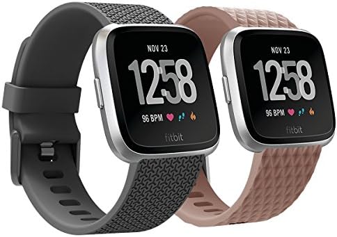 Hanlesi for Fitbit Versa Strap, Special Design with Two Patterns Adjustable Replacement Sport Wrist Band for Fitbit Versa Smart Watch