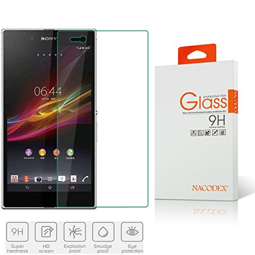 Nacodex 9H Premium Real Tempered Glass Screen Protector Film for Sony Xperia Z Ultra Xl39h