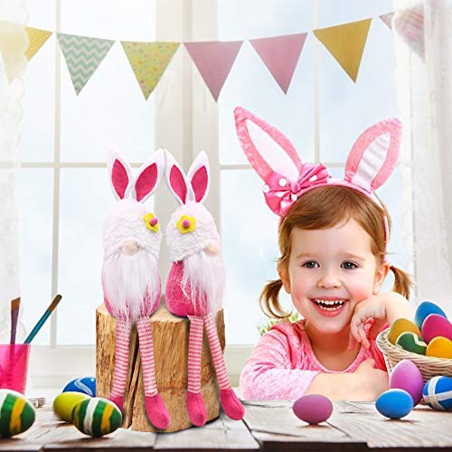 FUTUREPLUSX Swedish Bunny Gnome Plush, Handmade Scandinavian Tomte Rabbit Scandinavian Gnome Plush for Easter Decoration Table Decor