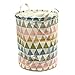 KINGSO Fabric Foldable Round Laundry Basket Hamper Closet Storage Bin Bag 4434.5cm