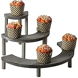 MyGift Semicircle 3 Level Cupcake Stand