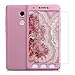 kwmobile Cover for Xiaomi Redmi Note 4 / Note 4X - Shockproof Protective Full Body Case with Screen Protector - Metallic Rose Gold