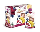 Happy Baby Organic Stage 2 Baby Food, Simple Combos, Bananas, Beets & Blueberries, 4 Ounce, 8 count (Pack of 2)