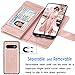 Tekcoo Galaxy S10 Plus Case, for Samsung S10 Plus Wallet Case / S10+ PU Leather Case, Luxury Cash Credit Card Slots Holder Carrying Folio Flip Cover [Detachable Magnetic Case] Kickstand -Rose Gold