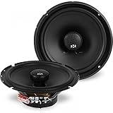 NVX 6 1/2 inch Professional Grade True 80 watt RMS 2-Way Coaxial Car Speakers [N-Series] with Silk Dome Tweeters, Set of 2 [NSP65]