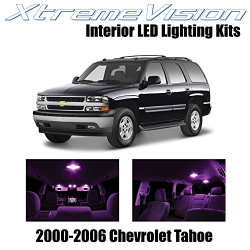 XtremeVision Chevy Tahoe 2000-2006 (18 Pieces) Pink Premium Interior LED Kit Package + Installation Tool