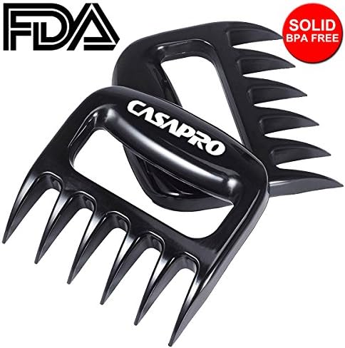 2Pack Meat Shredders Claws - With Solid Prongs, Easily Lift, Handle, Shred, and Cut Meats, Essential for BBQ, 1 Year Warranty By Casapro