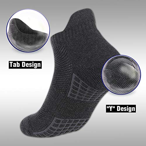 LITERRA Mens Athletic Socks Low Cut Sports Running Cushioned Ankle Socksï¼ˆ6 Packï¼‰