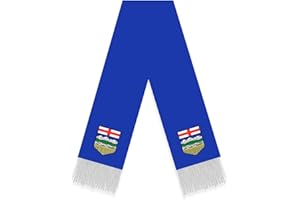 Alberta Flag Scarf, 5FT Long Albertan Velvet Shawl,150×18cm Decor For Football Basketball Sport Parade Graduation