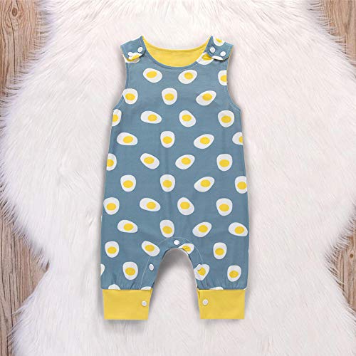 Tronet Newborn Kids Baby Boys Cartoon Animal Print Romper Jumpsuits Clothes Summer Beige