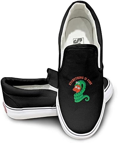 Bkjlafn Everything Is Fine A Simple And Fashionable Bottom Canvas Shoe.