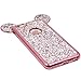 iPhone 6s Case, MC Fashion Sparkle Bling Glitter 3D Mickey Mouse Ears Soft Protective Rubber TPU Case for Apple iPhone 6/6s - Rose Gold