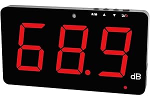 TestHelper 9.7'' Sound Level Meter Tester 30~130db 9.7'' Large Screen LCD Display Wall Hanging Type Decibel Noise Measuring w