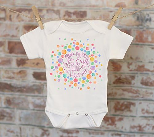 Handpicked for Earth By My Sibling In Heaven Onesie®, Sentimental Onesie, Rainbow Baby Onesie, Boho Baby Onesie, Girl Onesie