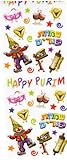 Purim Sticker Roll Happy Purim 216 Stickers