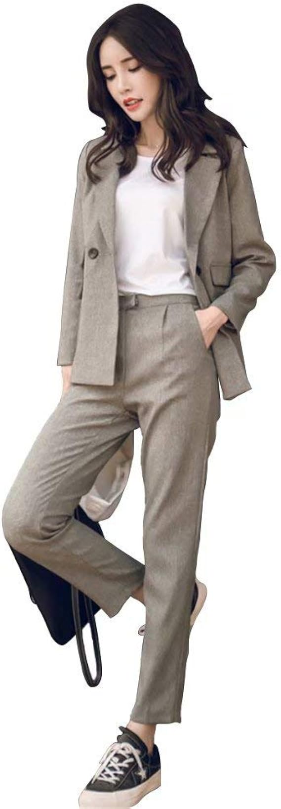 Amazon Co Jp Japhot パンツスーツ レディース セットアップ ビジネススーツ ジャケット パンツ フォーマル コート ズボン オフィス ビジネス 通勤 結婚式 面接 上下 2点セット 大きいサイズ 服 ファッション小物