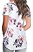Short Sleeve Tops for Women V-Neck Loose Casual Tee T-Shirt Floral Tops M