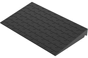 VILBLE 3.5" Door Threshold Ramp, Rise Height Rubber Threshold Ramps, Anti-Slip Doorway Ramps, Entry Ramps for Home, Wheelchairs, Scooters, Trolley, Curbs