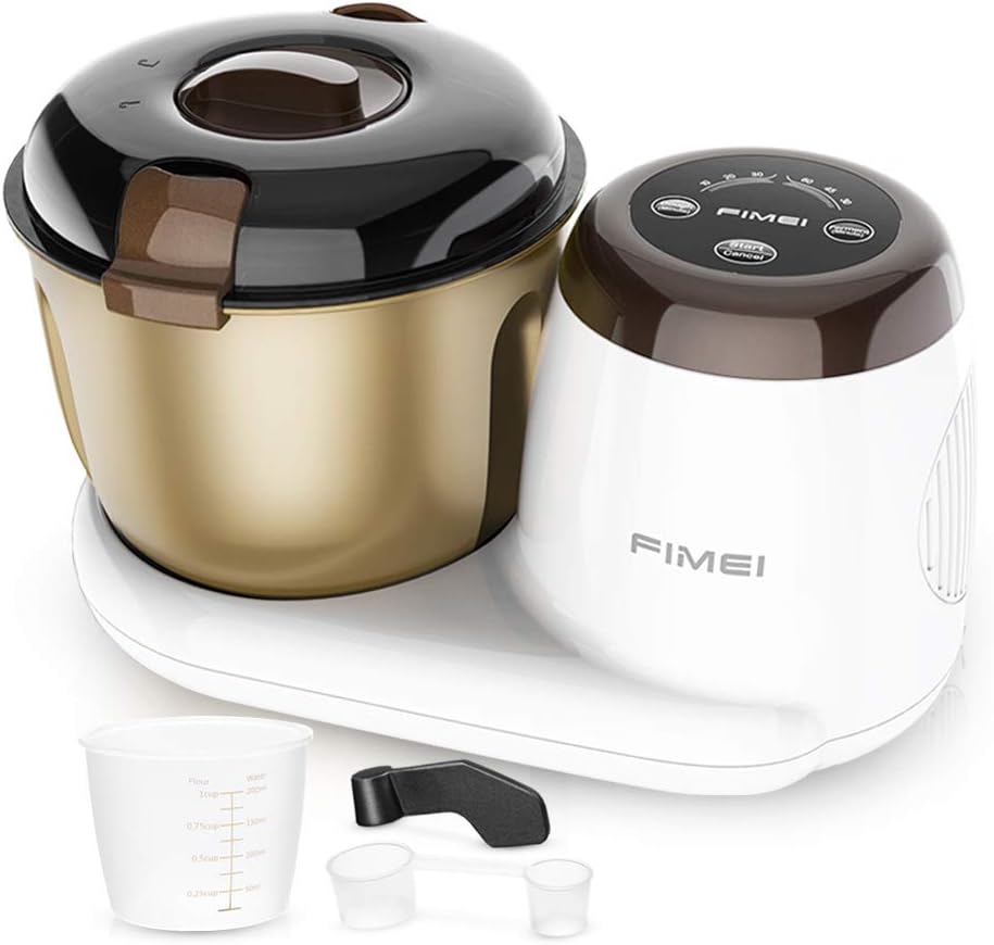 FIMEI Küchenmaschine mit Fermentation Funktion, Knetmaschine mit Timer, 3.5L Rührschüssel mit Antihaftbeschichtung, 3 Arbeitsmodi, Mikrocomputersteuerung, Lärm unter 70 db