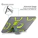 iPad Air 2 Case,iPad 6 Case,TIANLI(TM) ArmorBox [Three Layer] Convertible [Heavy Duty] Rugged Hybrid Protective with Kickstand Case for iPad Air 2,Grey/Lemony Yellow