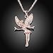 Palksky 18K Rose Gold Necklace Chain with Fairies