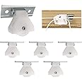 Amazing Drapery Hardware Easy to Install Large Cord Pulleys, Set of 6 - Smooth, Reliable Operation, Prevents Cord Fraying - Ideal for Roman and Pleated Shades - Versatile Use with Multiple Cords