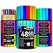 ZenZoi Gel Ink Pens Set – Quick Dry Non-Toxic Artist-Quality Assorted Colored Roller Pens - Ideal For Art Supplies, Adult Coloring Books, Sketching, Drawing - 48 Gorgeous Colors
