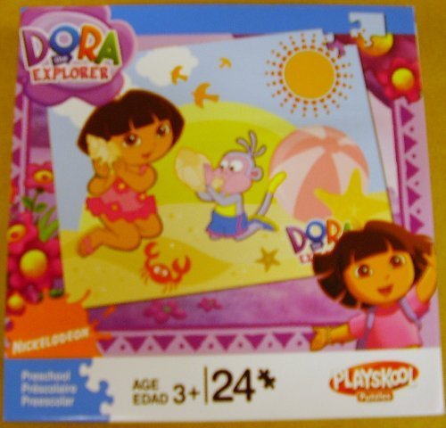 Playskool Nickelodeon Dora the Explorer puzzle with boots on the beach - 24 pieces