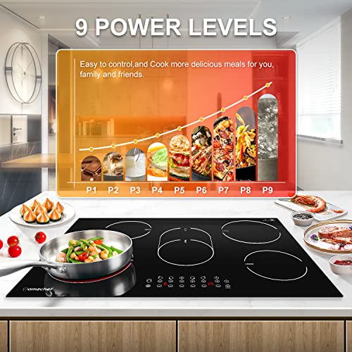 Electric Cooktop 30 Inch, AMZCHEF Builtin Electric Stove Top, 240V